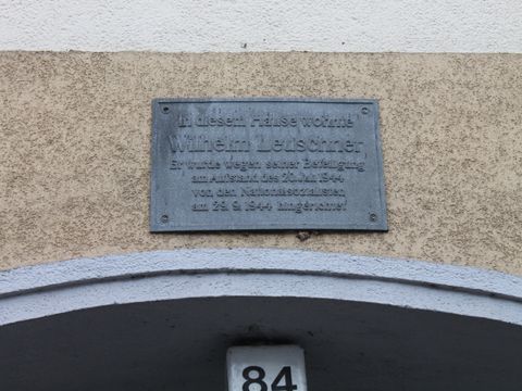 Gedenktafel für Wilhelm Leuschner (Bild: CW)