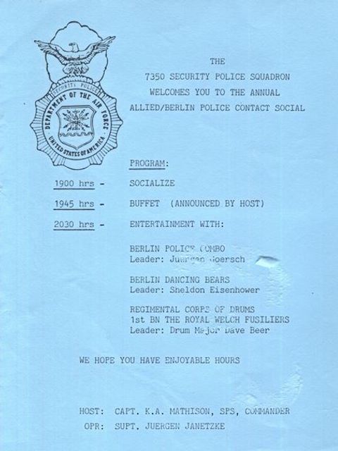 Einladung zum jährliche Zusammensein der alliierten Polizeieinheiten (Bild: Kurt Völcker)