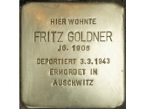 Stolperstein Fritz Goldner (Bild: Stolpersteine-Initiative CW, Hupka)