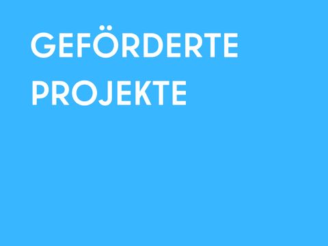 Geförderte Projekte