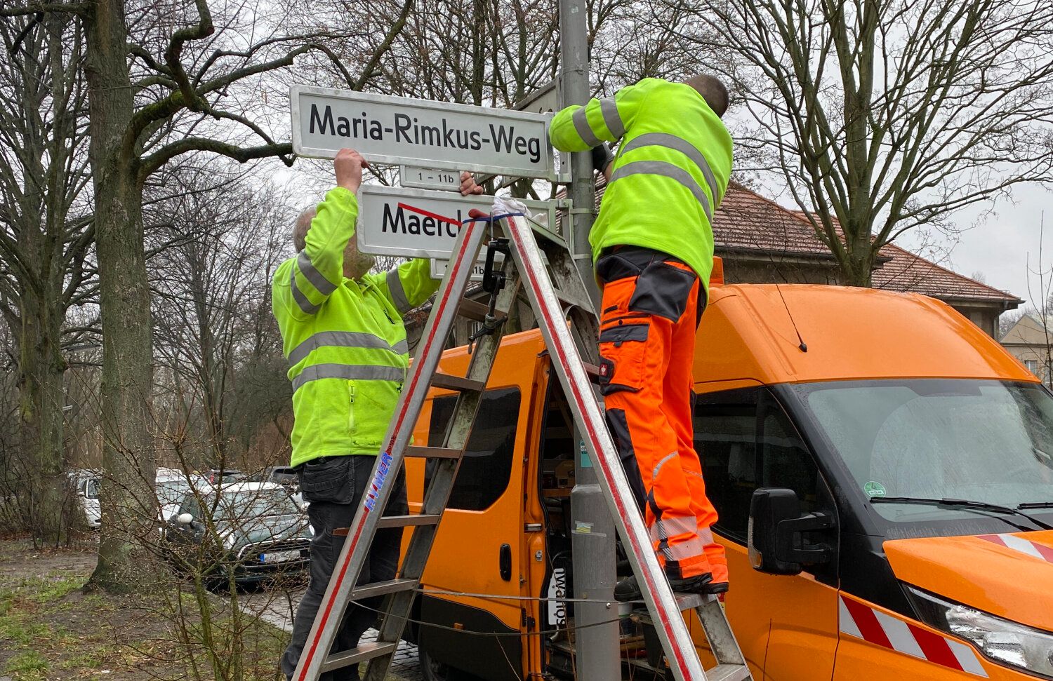17. Februar 2023: Aus dem Maerckerweg wird der Maria-Rimkus-Weg