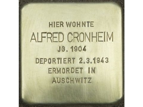 Stolperstein Alfred Cronheim (Bild: Stolpersteine-Initiative CW, H.-J. Hupka)