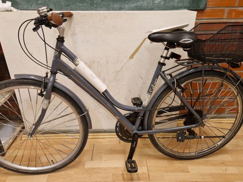 Graues Damenfahrrad