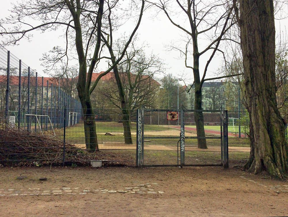 Grünstreifen vor der Umgestaltung