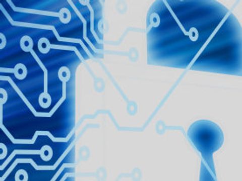 Digitale Platine mit einem Schloß