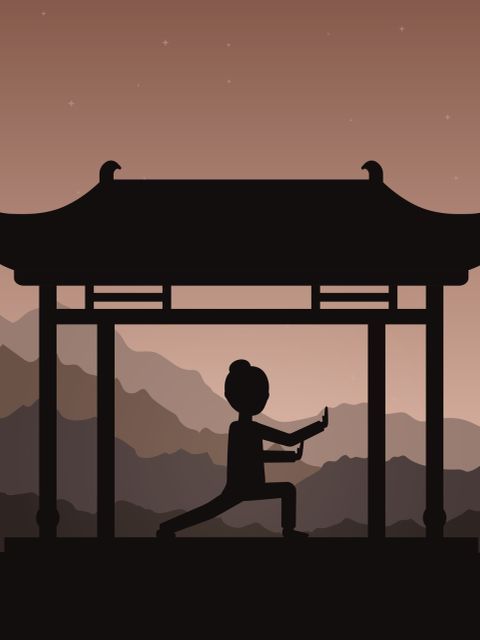 Frau macht Tai-Chi
