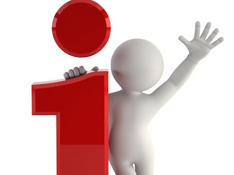 3d small people - big info icon