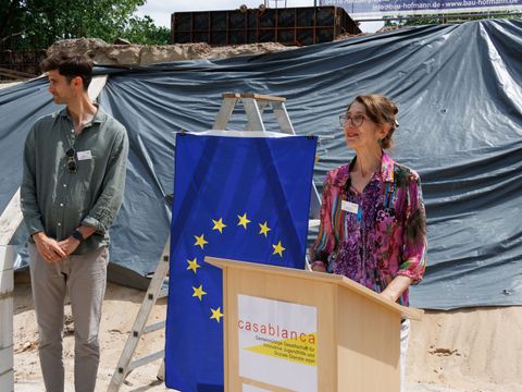 Projektleiterin Heidi Depil und Geschäftsführer Raik Depil (casablanca gGmbH)