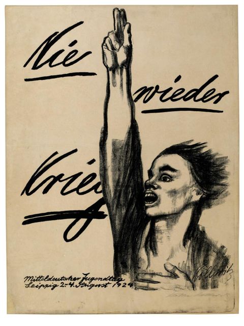 Plakat »Nie wieder Krieg«, 1924; Kreide- und Pinsellithographie (Umdruck), Kn 205 III b; mit freundlicher Genehmigung des Käthe Kollwitz Museum Köln