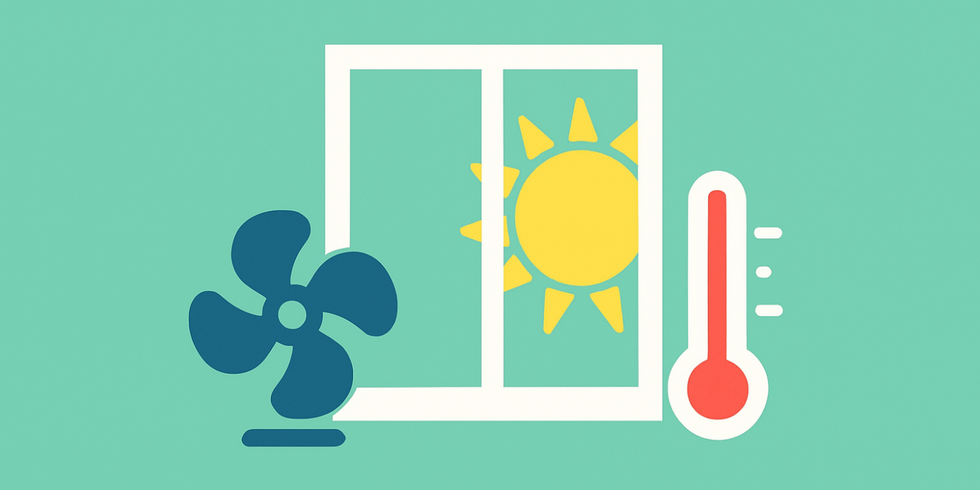 Hitze in Innenräumen Logo