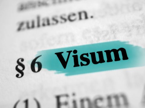 Auszug aus einem Gesetz mit der Textzeile § 6 Visum