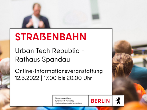 Motiv zur Online-Informationsveranstaltung zum Neubau der Straßenbahnstrecke UTR-Rathaus Spandau