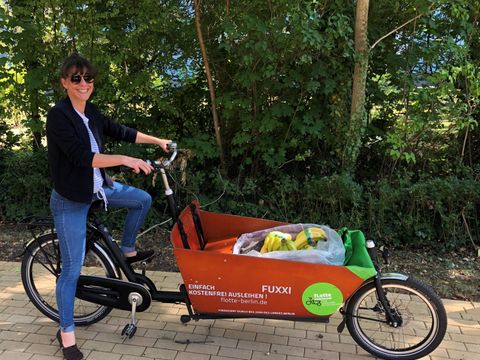 Lastenrad Fuxxi kann kostenlos für den Transport ausgeliehen werden