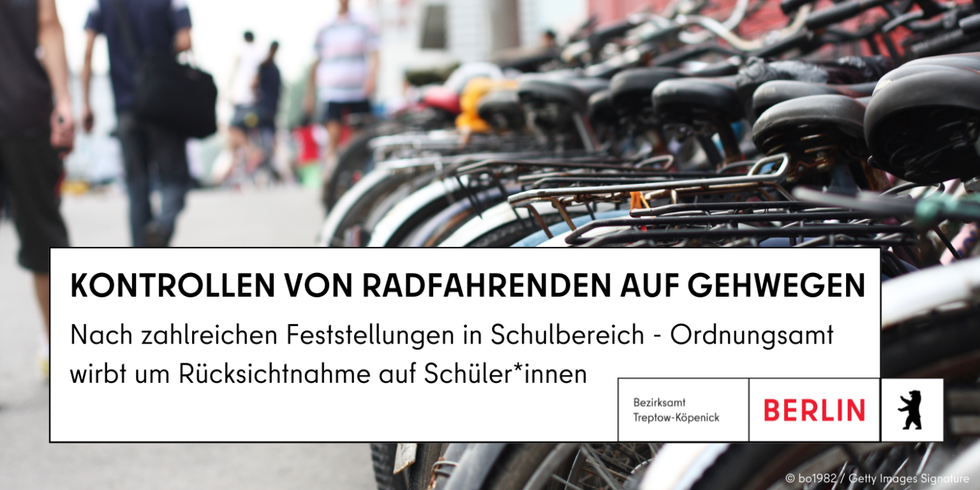 Kontrollen von Radfahrenden auf der Köpenicker Lindenstraße