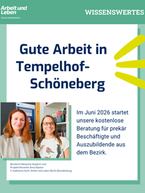 Gute Arbeit in Tempelhof-Schöneberg