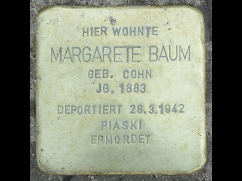 Stolperstein Margarete Baum, 2013