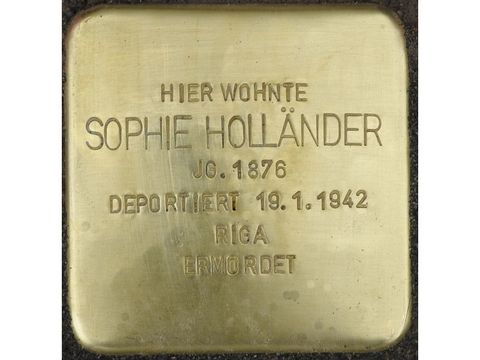 Stolperstein Sophie Holländer (Bild: Stolpersteine-Initiative CW, Hupka)