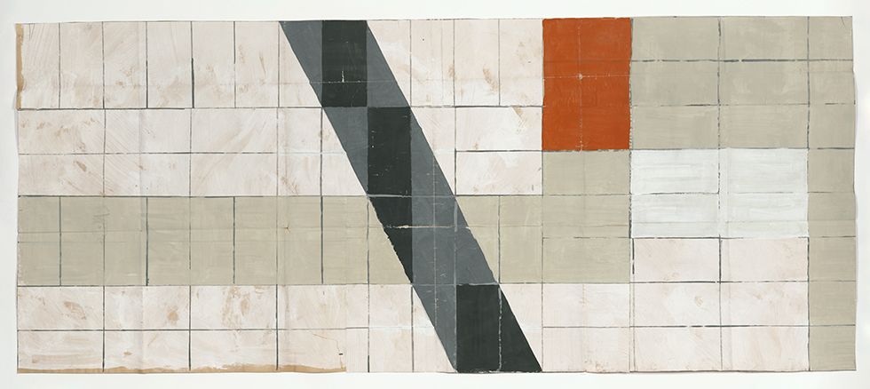 Mosaik-Entwurf für die Fassade des Bürodienstgebäudes der Senatsverwaltung für Bau- und Wohnungswesen, 1954