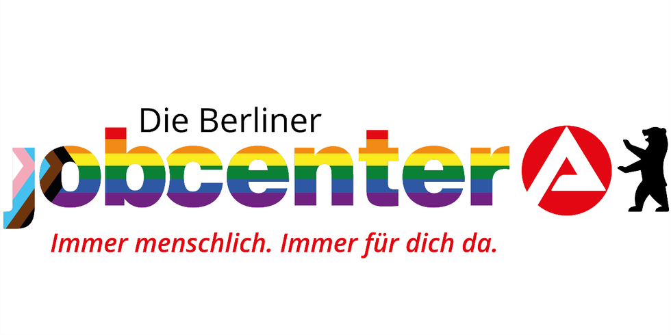 Jobcenter Logo Regenbogenfarbe