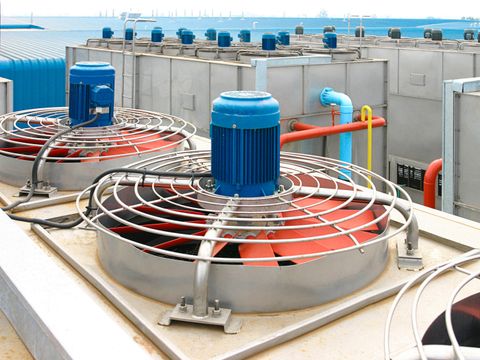 Fan ventilator cooling systems for ventilation in the factory