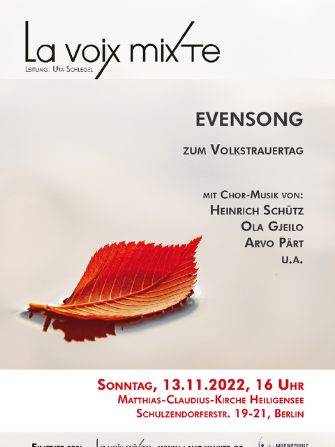 Plakat "La Voix Mixte", 13.11.2022