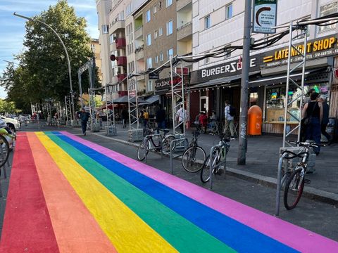 Regenbogen auf der Maaßenstraße