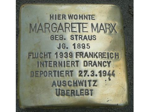 Stolperstein für Margarete Marx