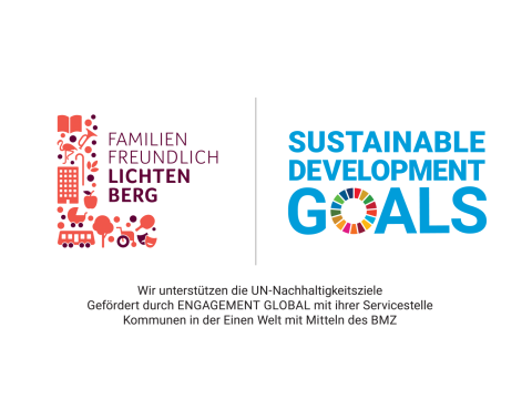 Logos FamilienFreundlichLichtenberg und SDGs
