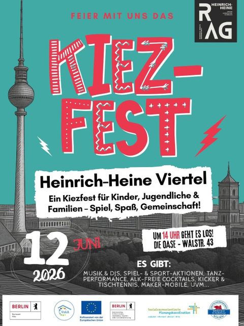Plakat Kiezfest Heinrich-Heine (Bild: FiPP e.V)