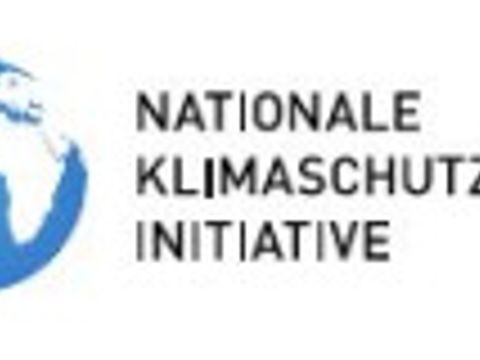 halber Globus mit Schritzug Nationale Klimaschutz Initiative