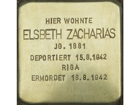 Stolperstein Elsbeth Zacharias (Bild: Stolpersteine-Initiative CW, H.-J. Hupka)