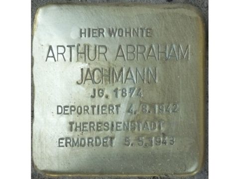 Stolperstein Arthur Abraham Jachmann (Bild: Stolpersteine-Initiative CW, Hupka)