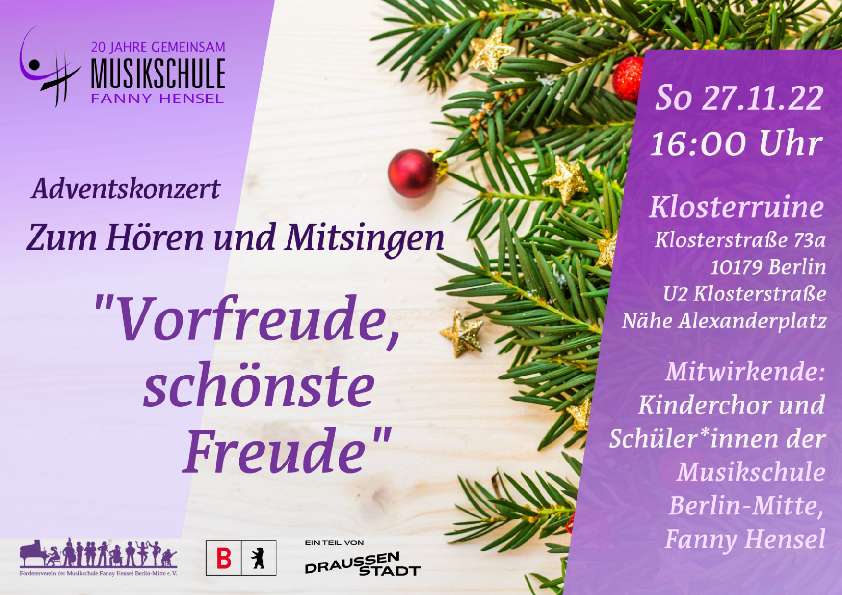 Plakat Adventskonzert Mitte 2022