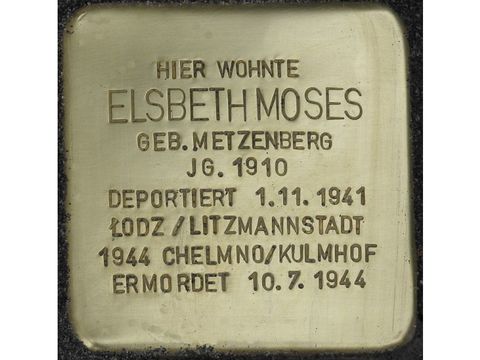 Stolperstein Elsbeth Moses (Bild: Stolpersteine-Initiative CW, Hupka)