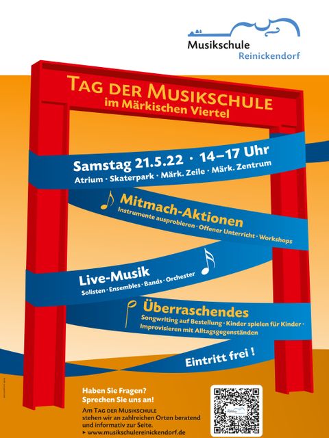 Flyer zum Tag der Musikschule Reinickendorf 2022 (Bild: BA Reinickendorf)