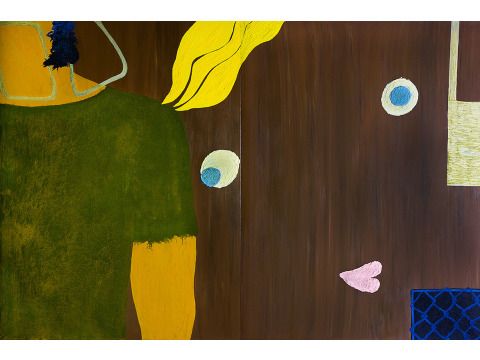 Berliner Tagebuch Malerei von Nikos Kalaitzi – Prinzenbad, 2011-2013, oil on canvas, 200 x 300 cm