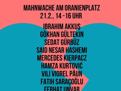 HANAU Gedenkkundgebung 2024 Oranienplatz 17-19 Uhr