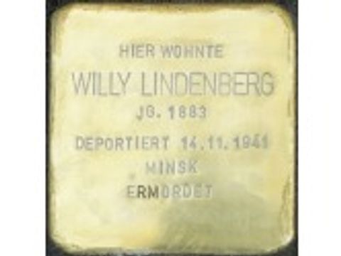 Stolperstein Willy Lindenberg (Bild: Stolpersteine-Initiative CW, Hupka)