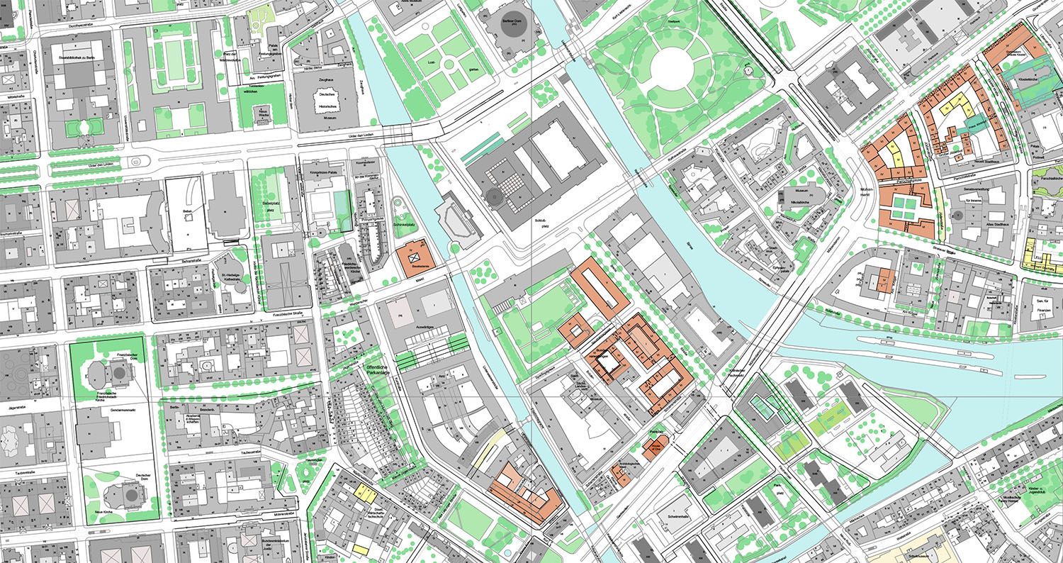 Ausschnitt aus dem digitalen 2D-Innenstadtplan (Stand: Januar 2023)