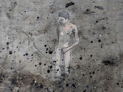 Georg Weise: Gischt, 2015, Bangkok, Gouache auf Holz 27,5 x 20,5 cm (Ausschnitt)