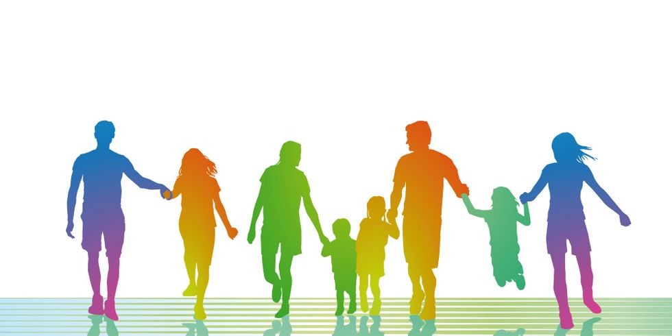 bunter Familien Ausflug