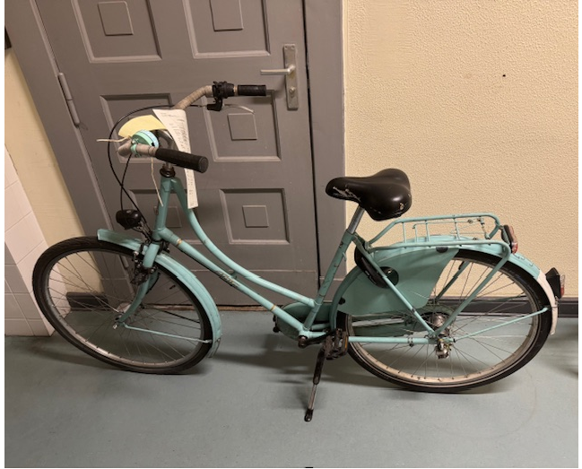 Mintgrünes Damenfahrrad