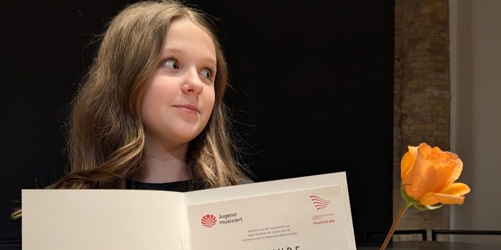 Mit 23 Punkten hat sich Ruby im Landeswettbewerb „Jugend musiziert“ einen 1. Preis erspielt