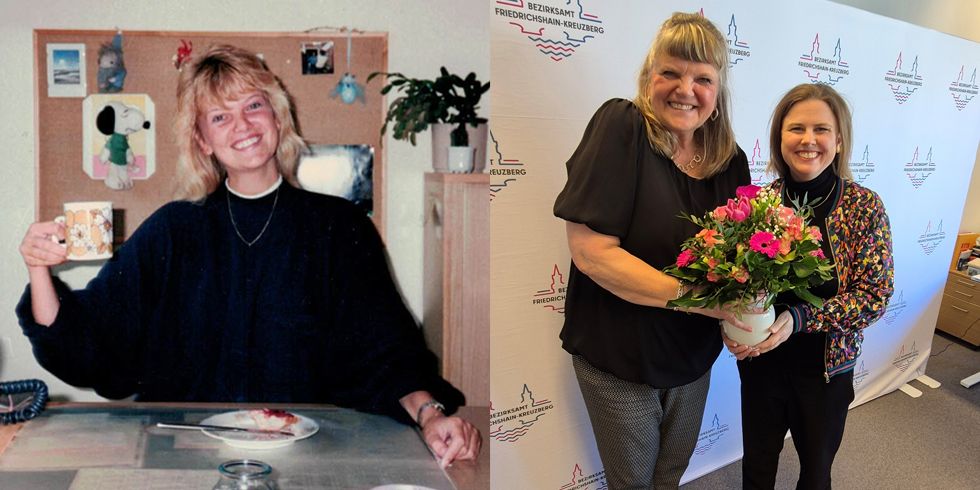 Martina Teschner und Bezirksbürgermeisterin Clara Herrmann