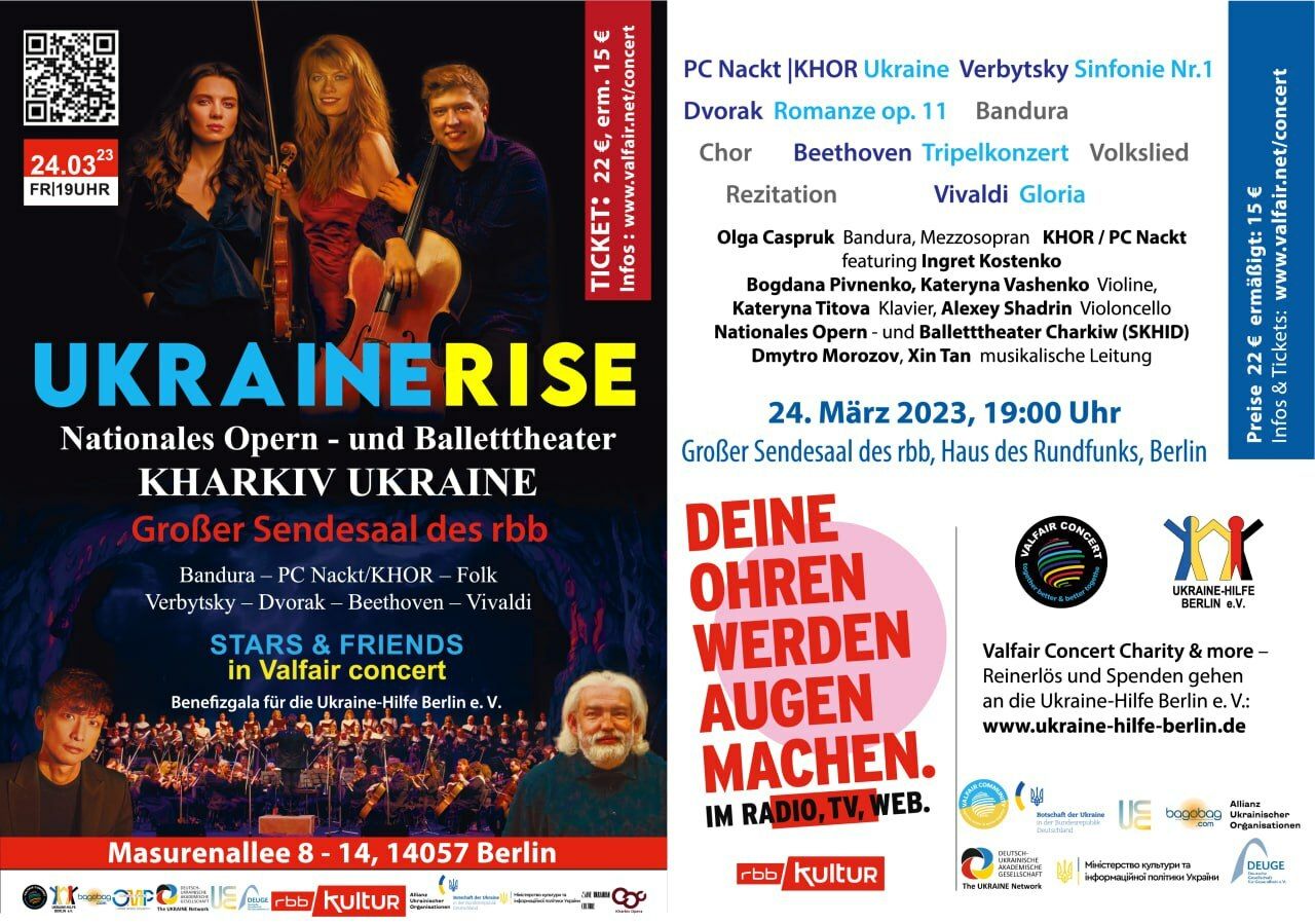 Benefizkonzert am 24. März 2023 im Großen Sendesaal des RBB