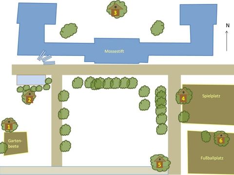 Übersichtskarte Nistkastenpfad am Mossestift