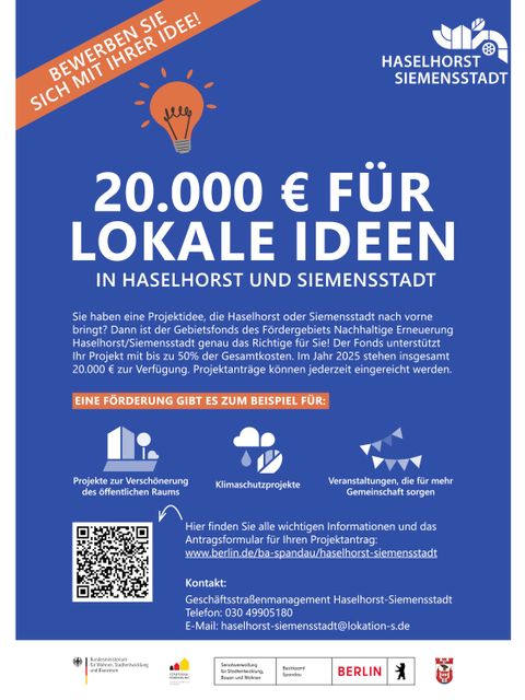 Verfügungsfonds Haselhorst/Siemensstadt Plakat 2025