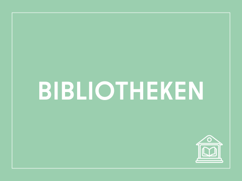 Kachel mit der Aufschrift Bibliotheken