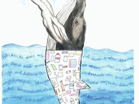 Plakat 2. Platz 'Rettet unsere Gewässer'