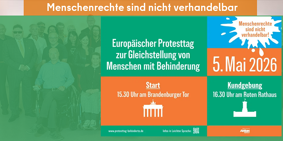 Pressemitteilung Europäischer Protesttag für Menschen mit Behinderungen